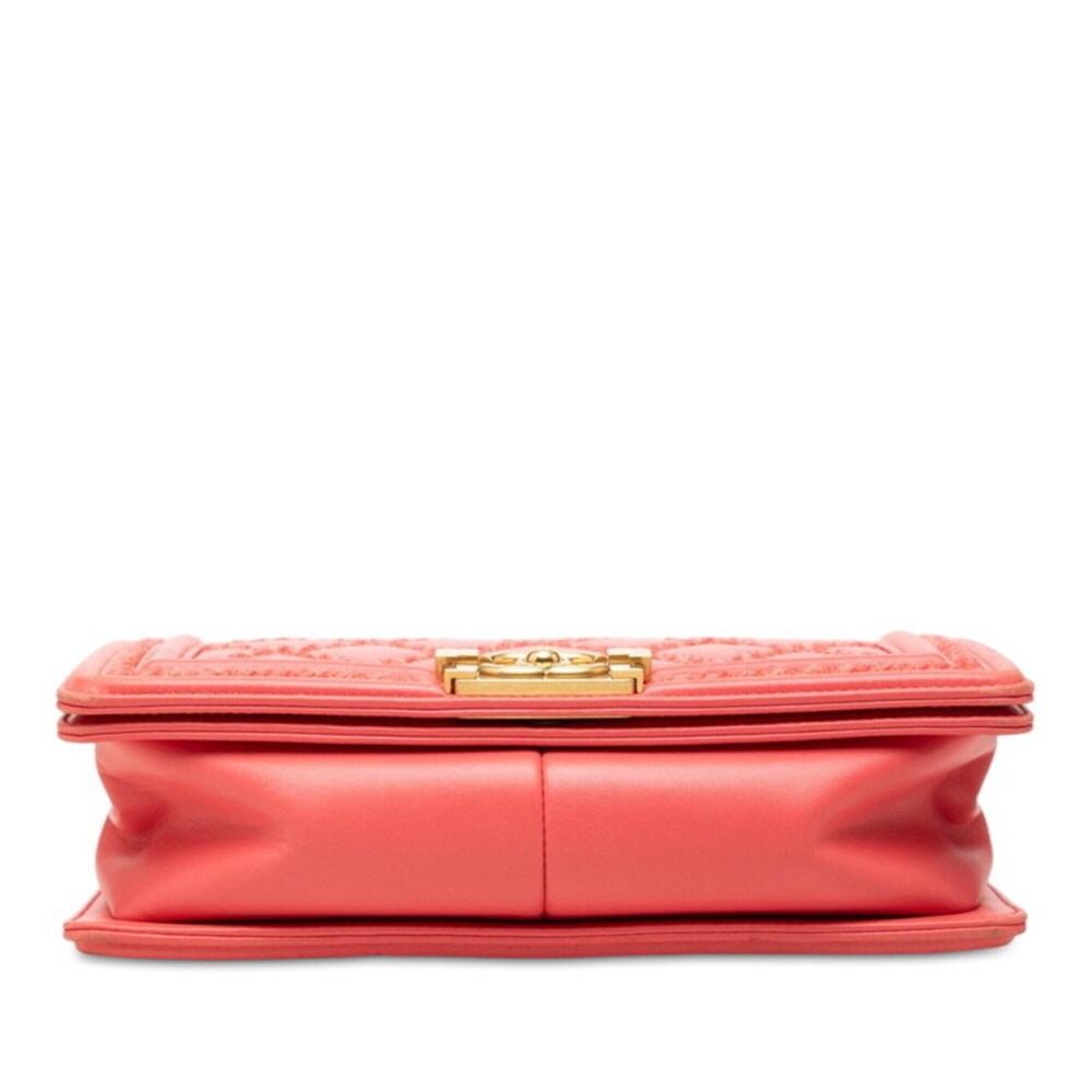 Chanel Coco Mark Boy 25 Chain Shoulder Bag, Pink, Gold Hardware, Leather, Wom... - Picture 3 of 7